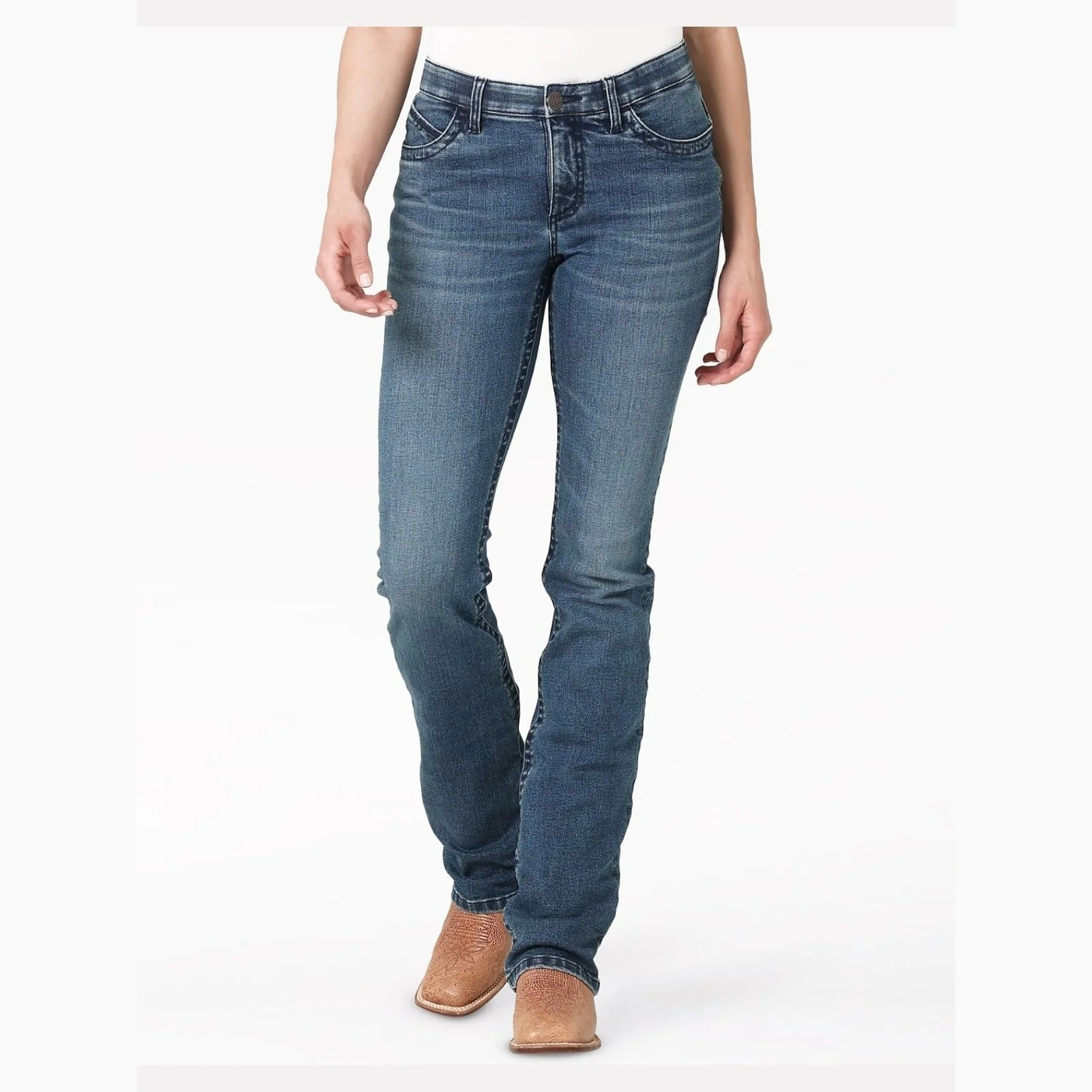 Wrangler Women’s Jeans Willow Ultimate Riding Mid-Rise Bootcut Scarlett -CLEARANCE