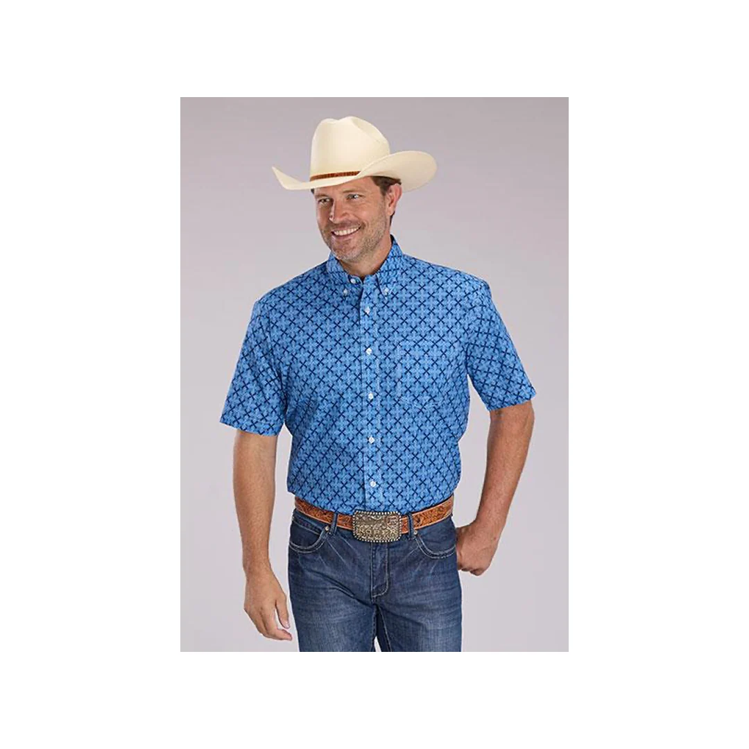 Amarillo Men's Short Sleeve Button Up Western Shirt