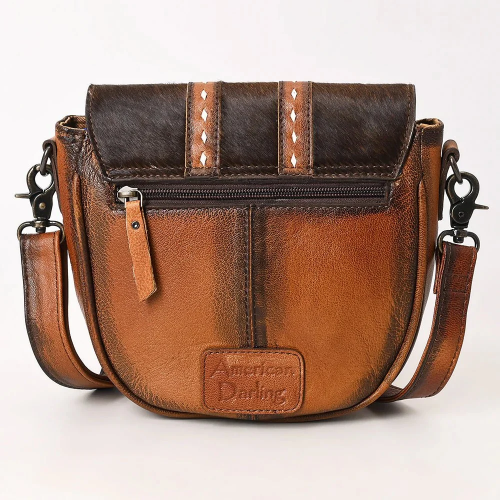 American Darling Hair-On Cowhide Cross Body Bag Genuine Leather with Tassel - Image 3