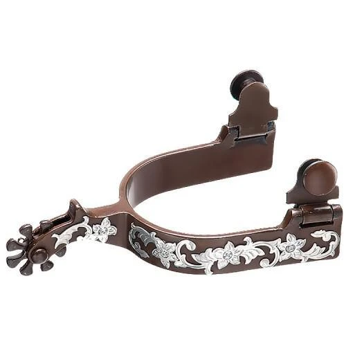 Western Rawhide Antique Floral With Stones Spurs