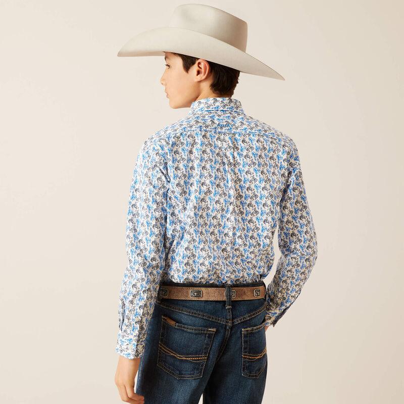 Ariat Boy's Button Down Shirt Western Peerce Classic Fit - Image 2