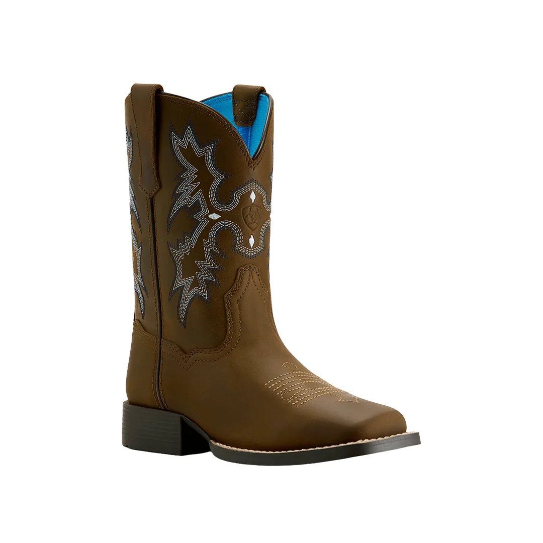 Ariat Youth Cowboy Boots Tombstone Distressed Brown