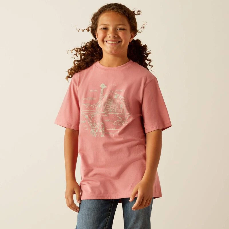 Ariat Girl's Farm Scene Short Sleeve T-Shirt-CLEARANCE - Image 2