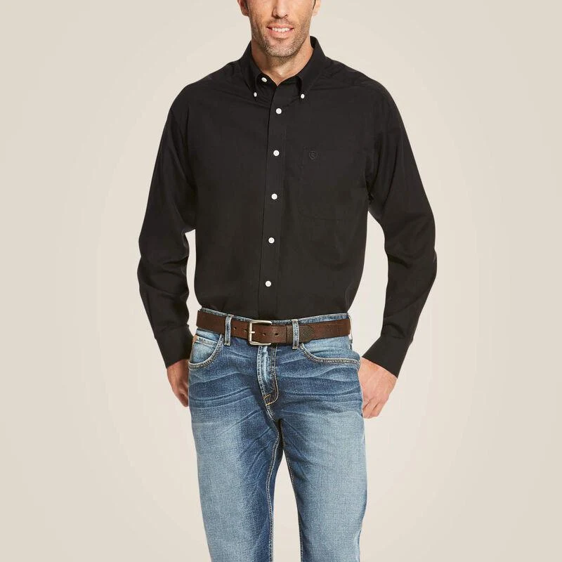 Ariat Men's Wrinkle Free Long Sleeve Solid Shirt - Image 2
