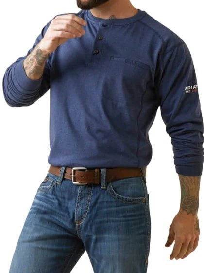 Ariat Men’s Work Shirt Flame Resistant Lightweight Henley