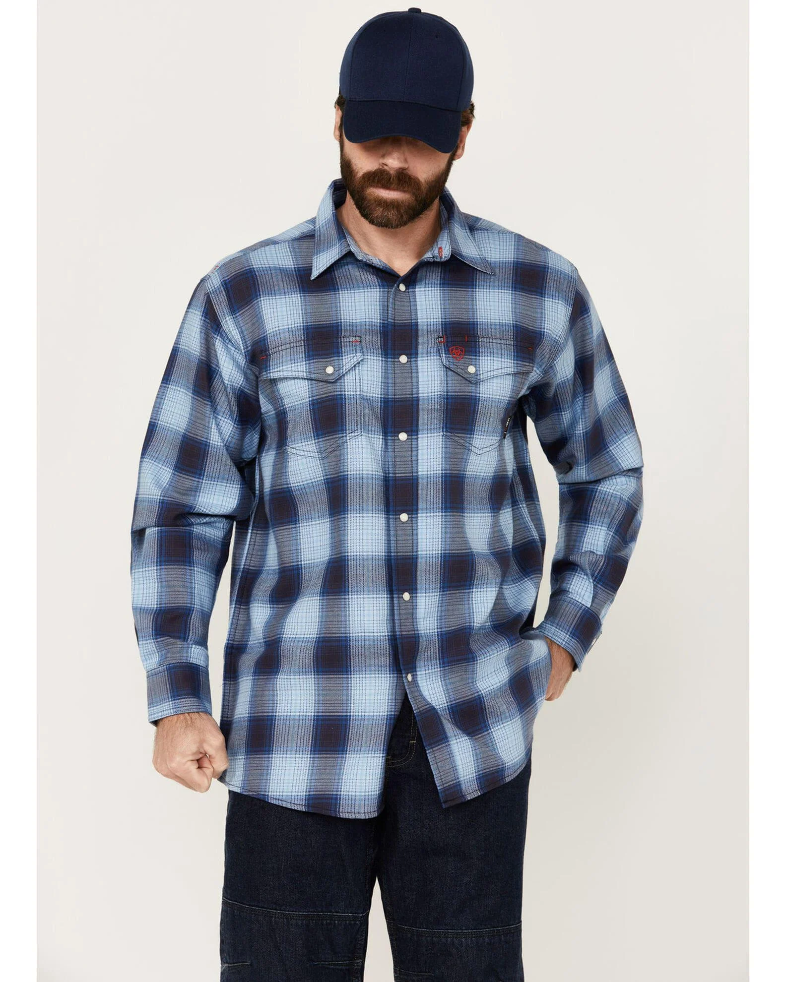 Ariat Men's Flame Resistant Bighorn Plaid Long Sleeve Shirt - Image 14