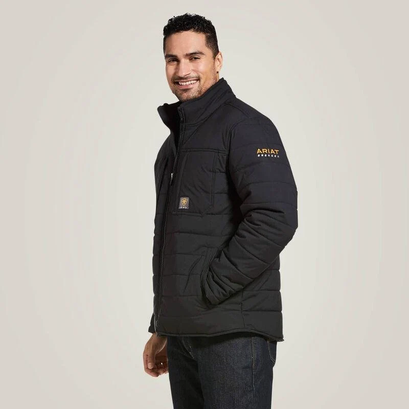 Ariat Mens' Jacket Rebar Valiant Stretch Canvas Water Resistant Insulated Jacket - Image 11