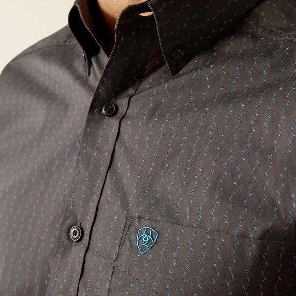 Ariat Men's Pompey Fitted Long Sleeve Button Down Shirt - Image 3