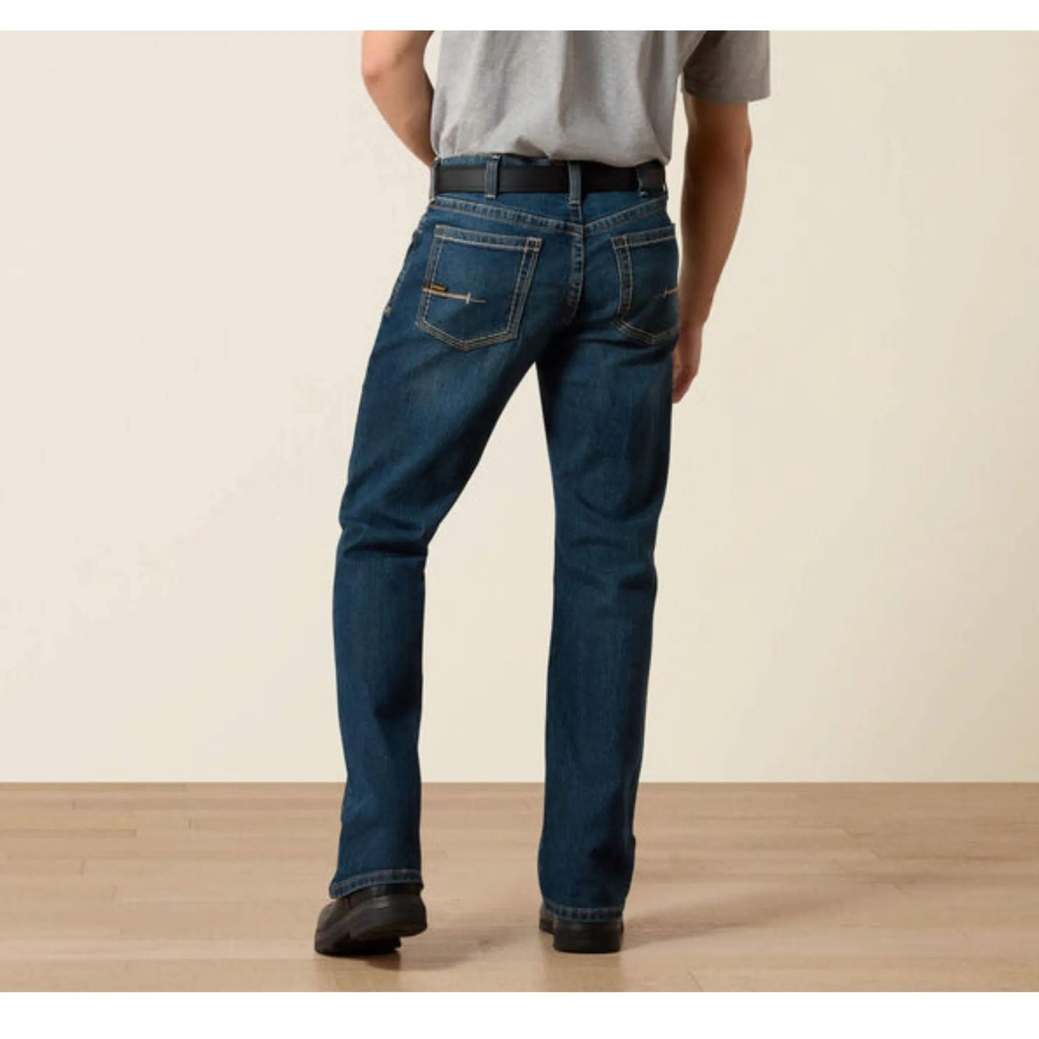 Ariat Men's Rebar M4 Relaxed DuraStretch Edge Boot Cut Jean - Image 2