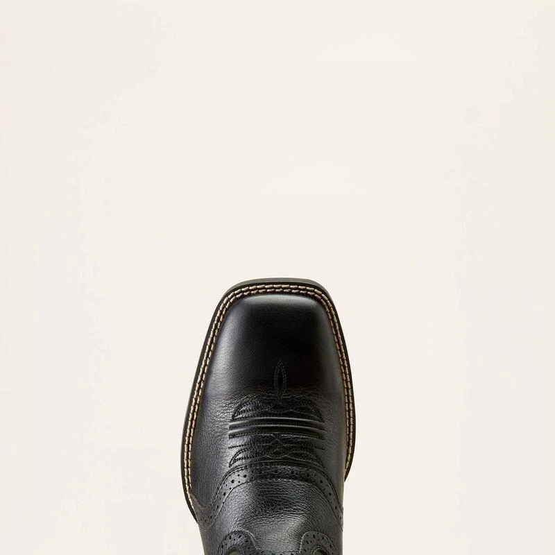 Ariat Men's Sport Wide Square Toe Cowboy Boot Deertan Black - Image 3