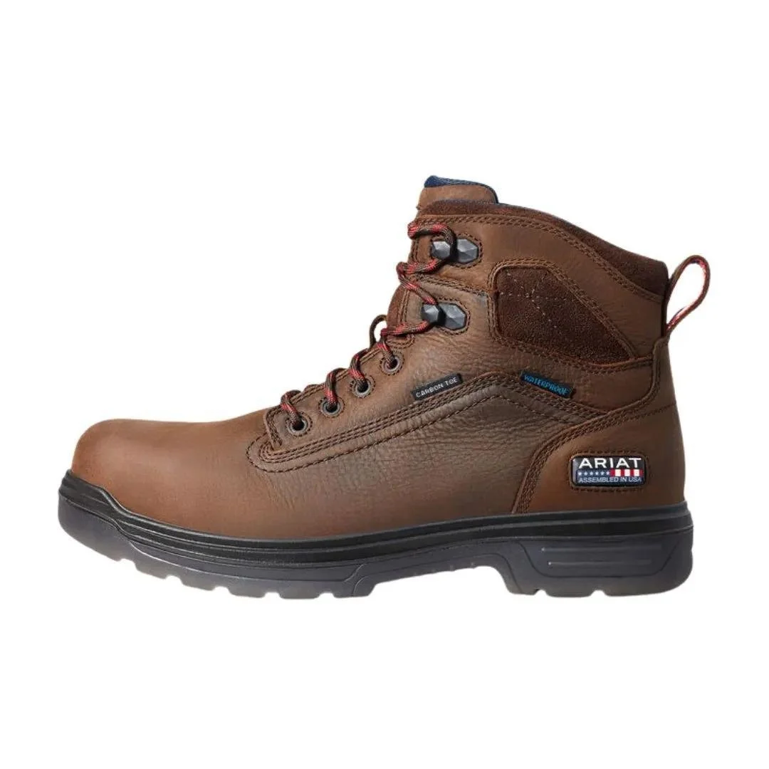 Ariat Men's Turbo USA Assembled 6" Waterproof Carbon Toe Work Boot - Image 2