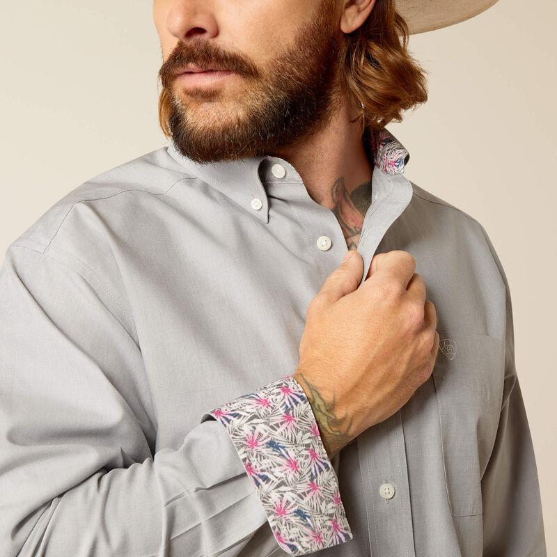 Ariat Men's Western Shirt Classic Fit Long Sleeve Wrinkle Free Solid Pinpoint Oxford - Image 3