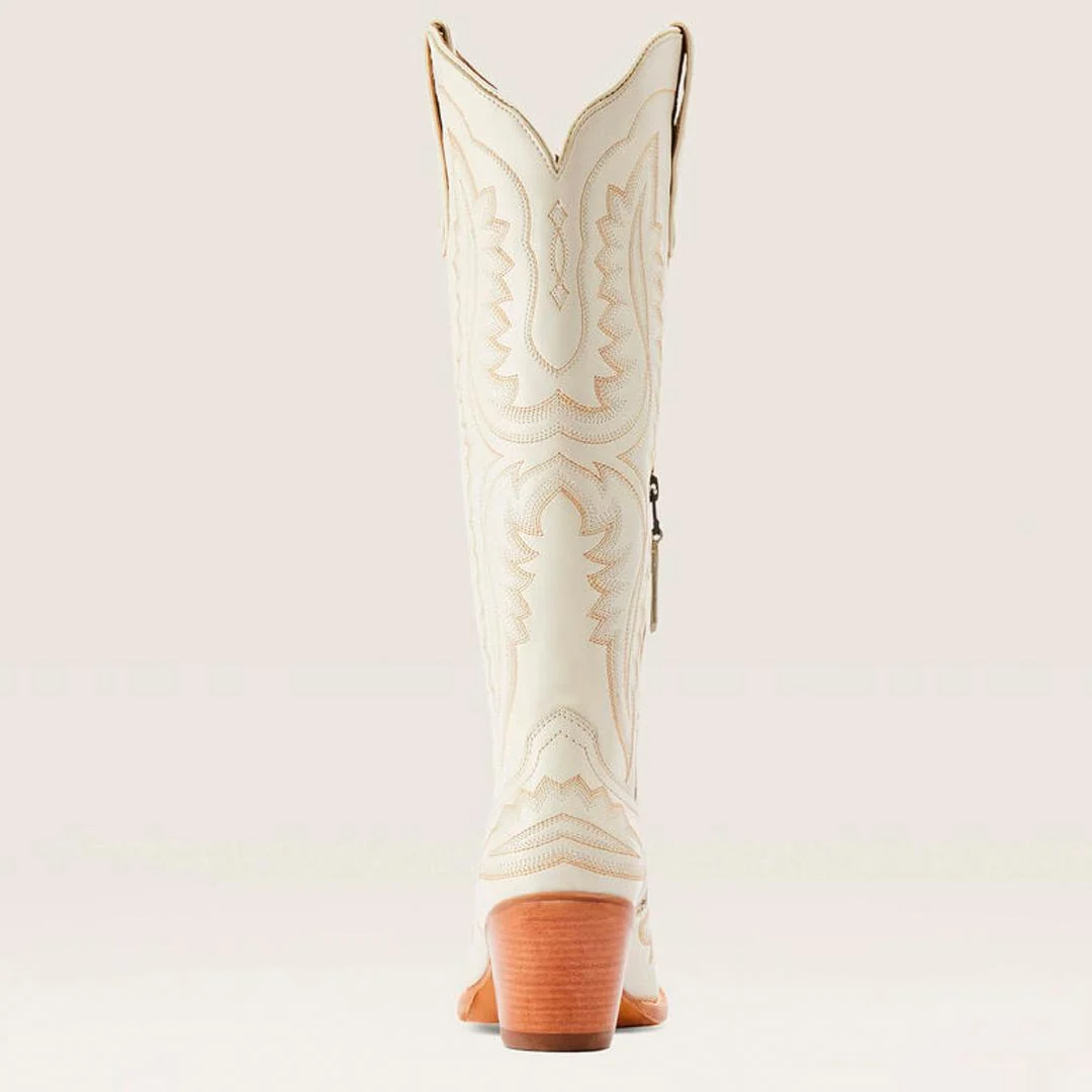 Ariat Women’s Cowgirl Boots Tall Snip Toe Casanova White - Image 4
