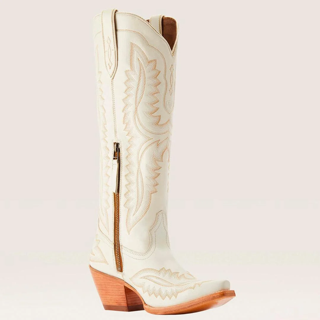 Ariat Women’s Cowgirl Boots Tall Snip Toe Casanova White - Image 5