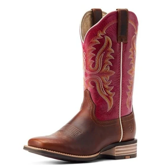 Ariat Women’s Cowgirl Boot Olena Wide Square Toe -Clearance