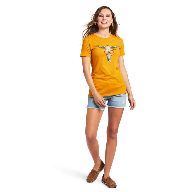 Ariat Women’s Casual T-Shirt Sunglass Skull Graphic