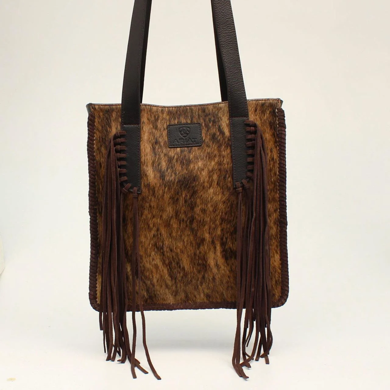 Ariat Women's Scarlett Tote Fringe Calf Hair Purse