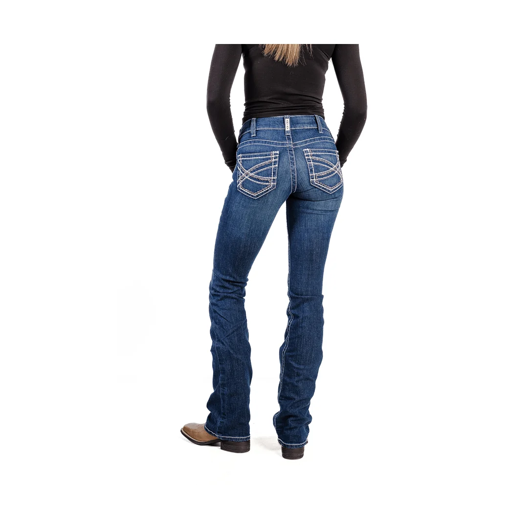 Ariat Women's R.E.A.L. Mid Rise Stretch Entwined Boot Cut Jean - Image 3