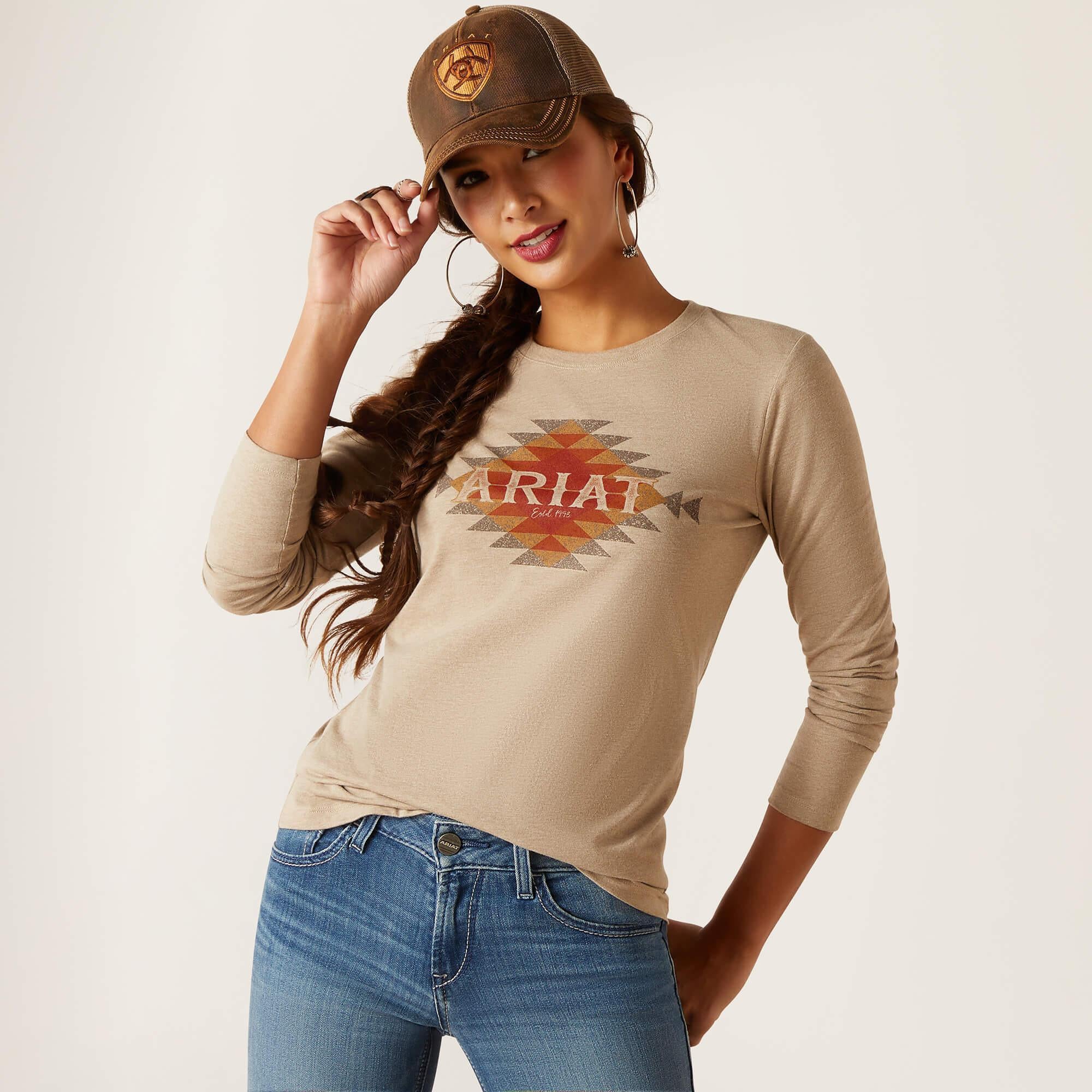 Ariat Women's Southwest Logo Long Sleeve - CLEARANCE