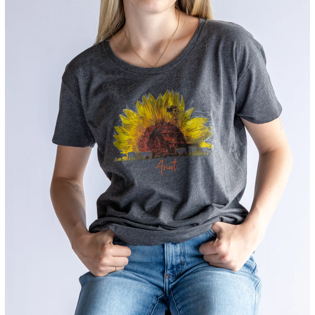Ariat Women's Sunflower Cow T-Shirt - Image 5