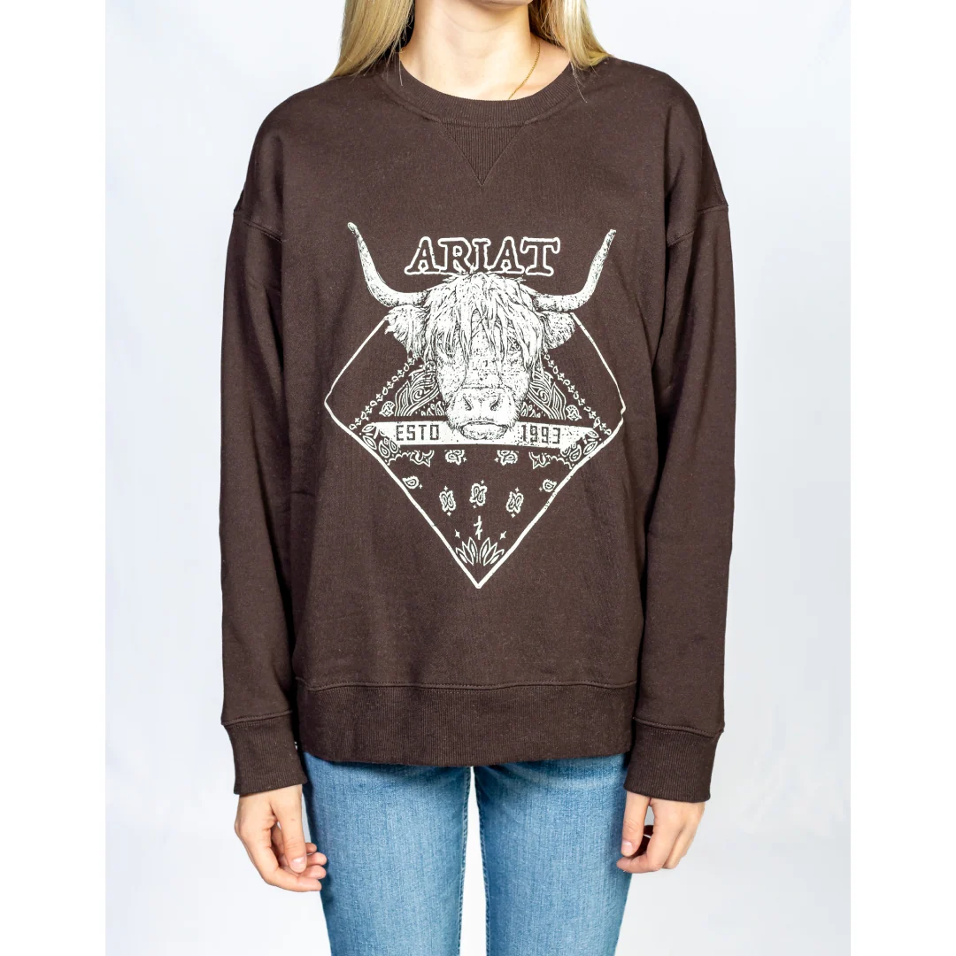 Ariat Women's Taurus Oversized Crew Sweatshirt - Image 2