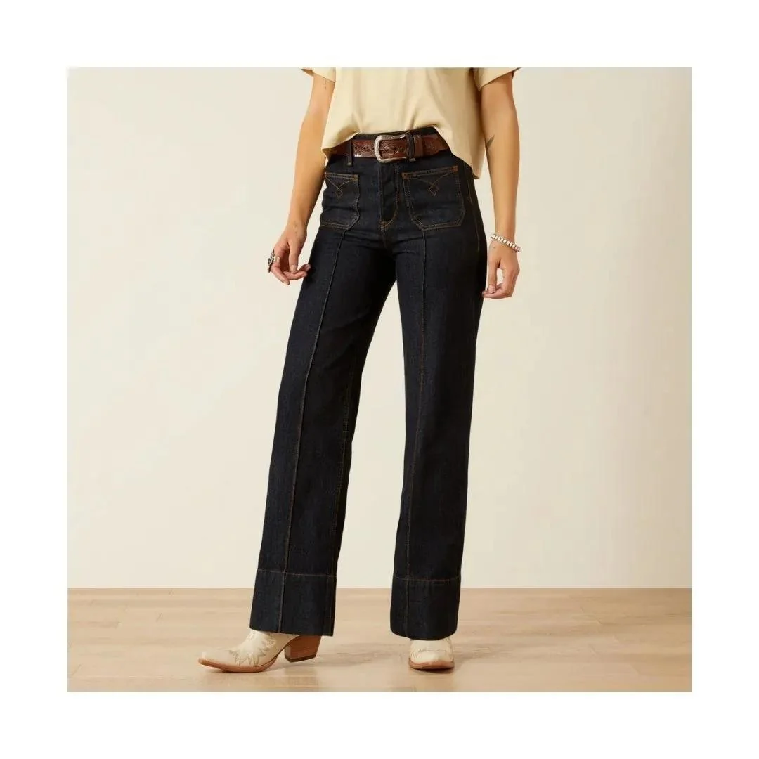 Ariat Women's Ultra High-Rise Tomboy Western Utility Wide Leg Jeans - Image 16