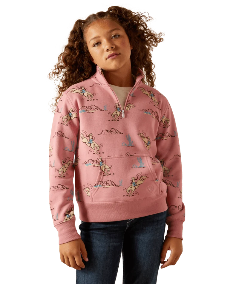 Ariat Youth 1/4 Zip Youth Bronc Sweatshirt
