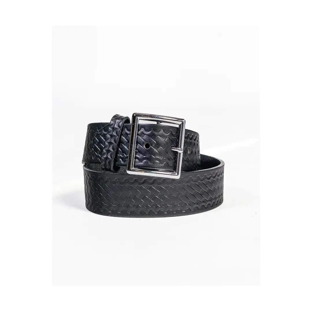 Boston Leather 1.75" Basket Weave Garrison Belt - Image 3