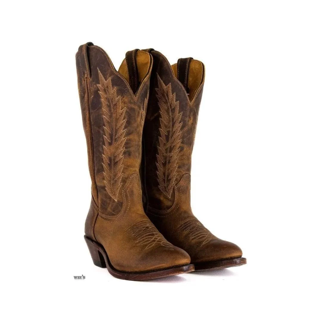 Boulet Women’s Cowgirl Boots 12" Oiled Cowhide Cowboy Riding Heel R Toe - Image 3