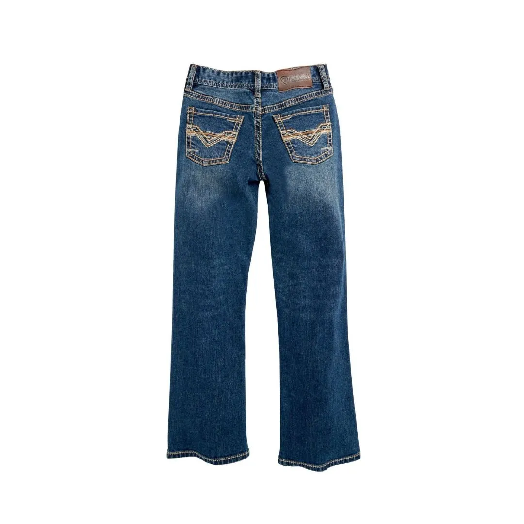 Rock & Roll Denim Boy's BB Gun Dark Wash Ladder Boot Cut Jean - Image 3