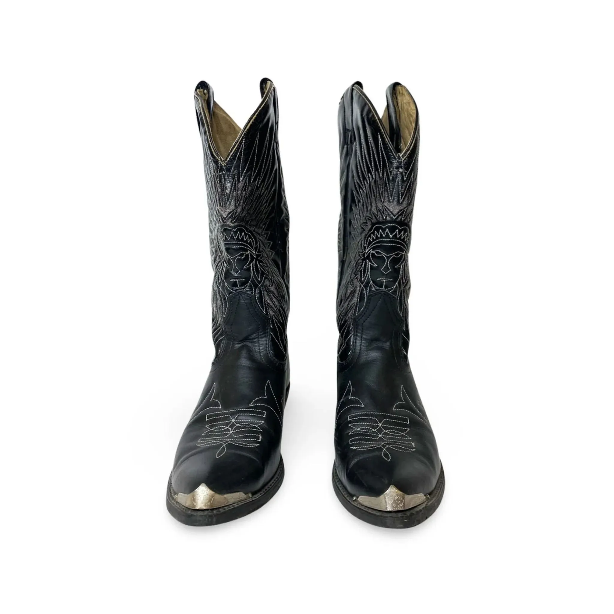 Canada West Men's Bullrider Black Chieftain Stitching Cowboy Boot - Clearance - Image 4