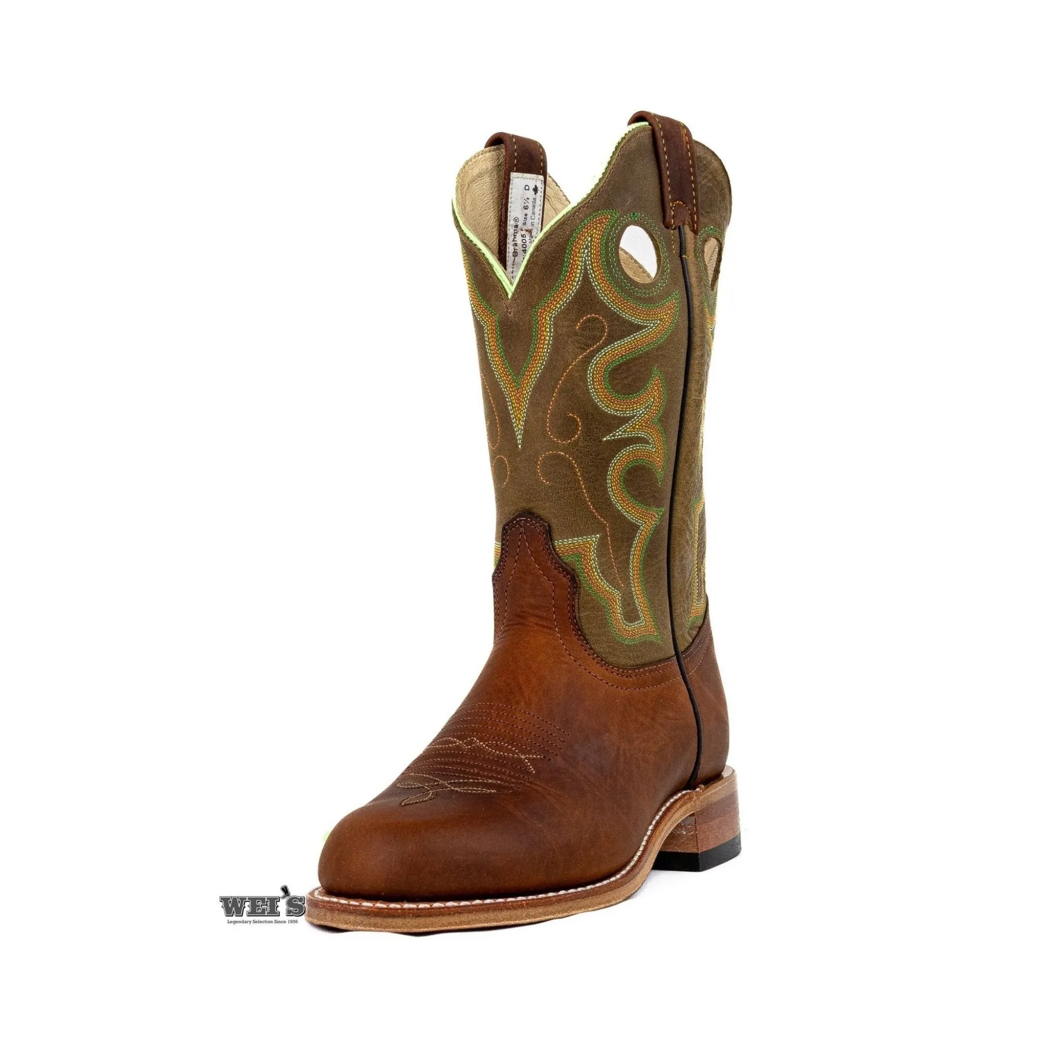Canada West Women's Cowgirl Boots 12" Brahma Cowhide U Toe - Image 3
