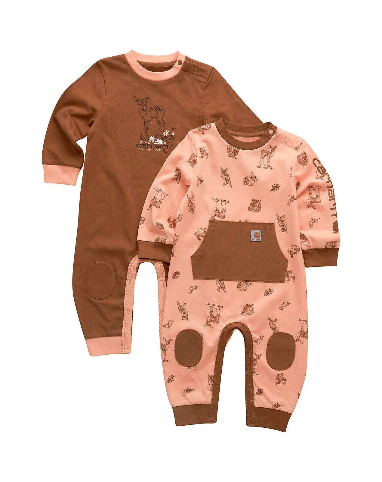 Carhartt Girls' 2-Piece Long Sleeve Coverall Set (Baby)