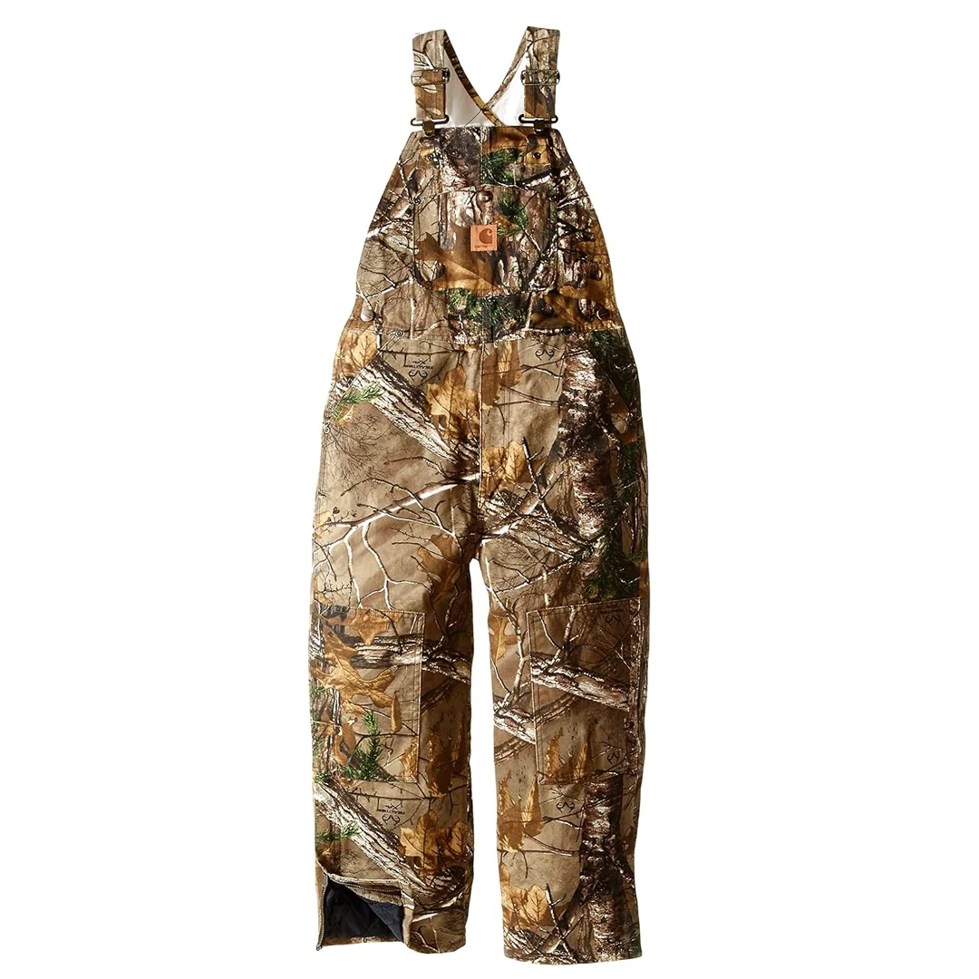 Carhartt Boy's Bib Overall Quilt Lined Camo
