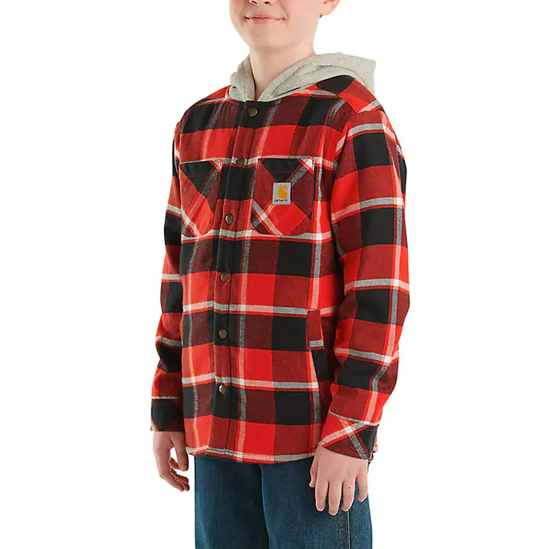 Carhartt Boy's Flanner Snap-Front Hooded Shirt Jacket - Image 6