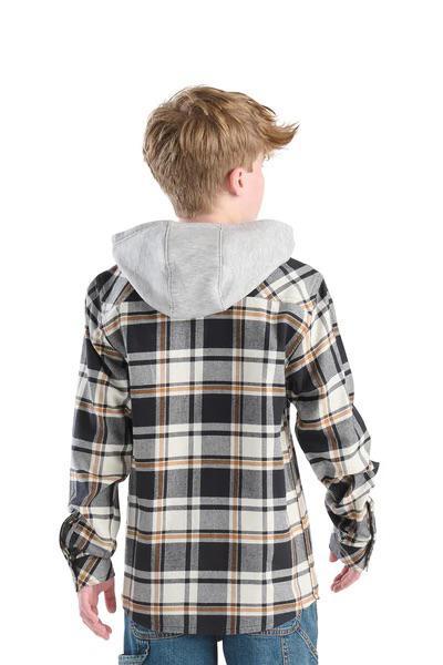 Carhartt Boy's Youth Long Sleeve Hooded Flannel