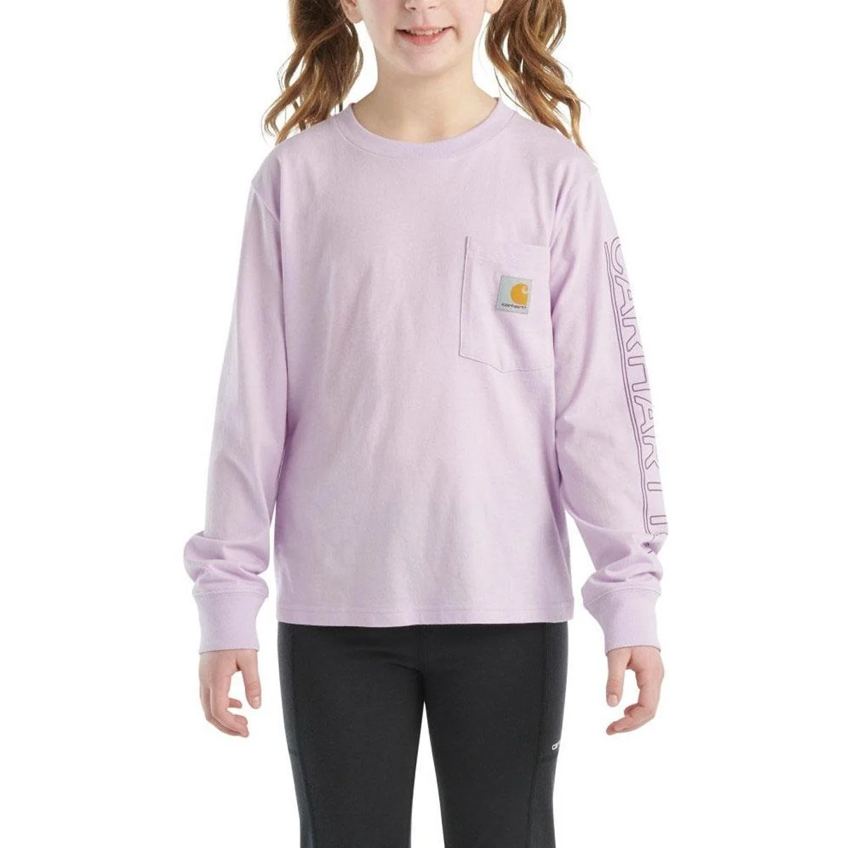 Carhartt Girl's Long-Sleeve Graphic Pocket T-Shirt Petal