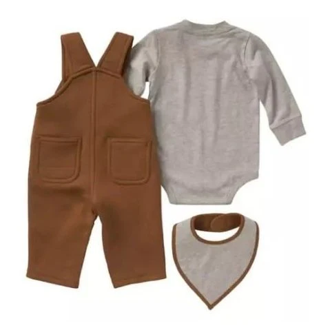 Carhartt Infant 3-Pc Set Onesie, Overall and Bib - Image 2