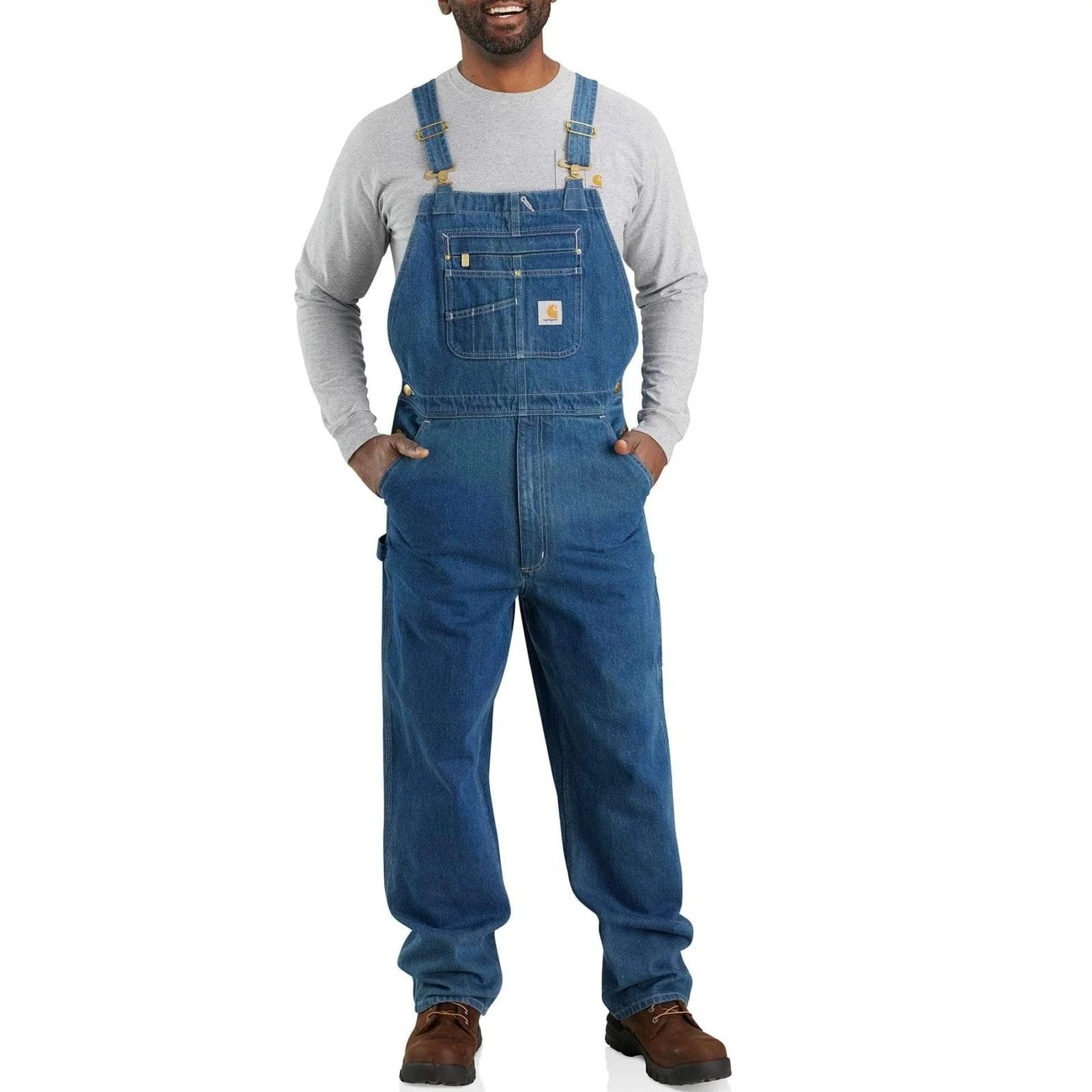 Carhartt Men’s Work Bib Overalls Denim