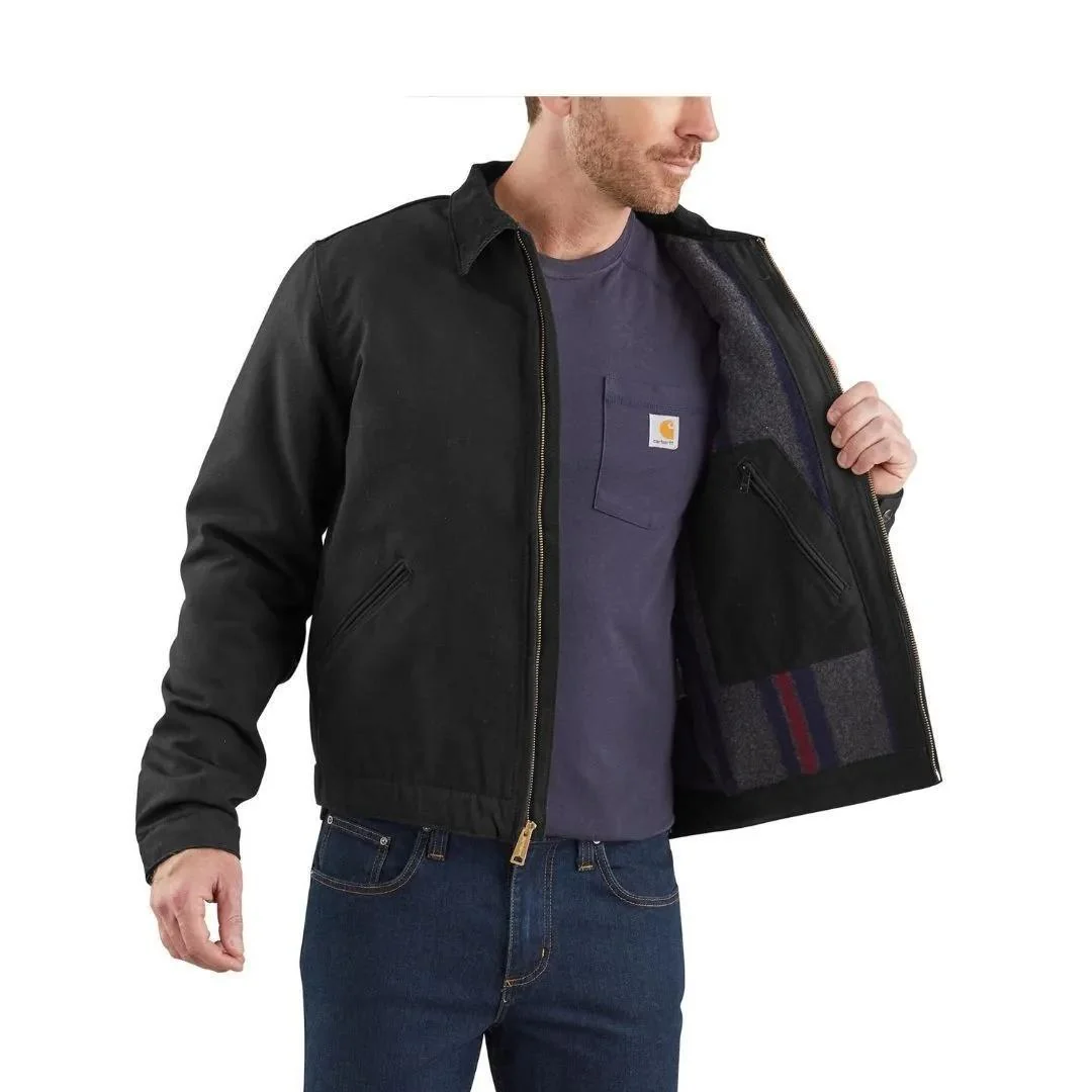 Carhartt Men’s Relaxed Fit Duck Blanket- Lined Detroit Jacket - Image 26