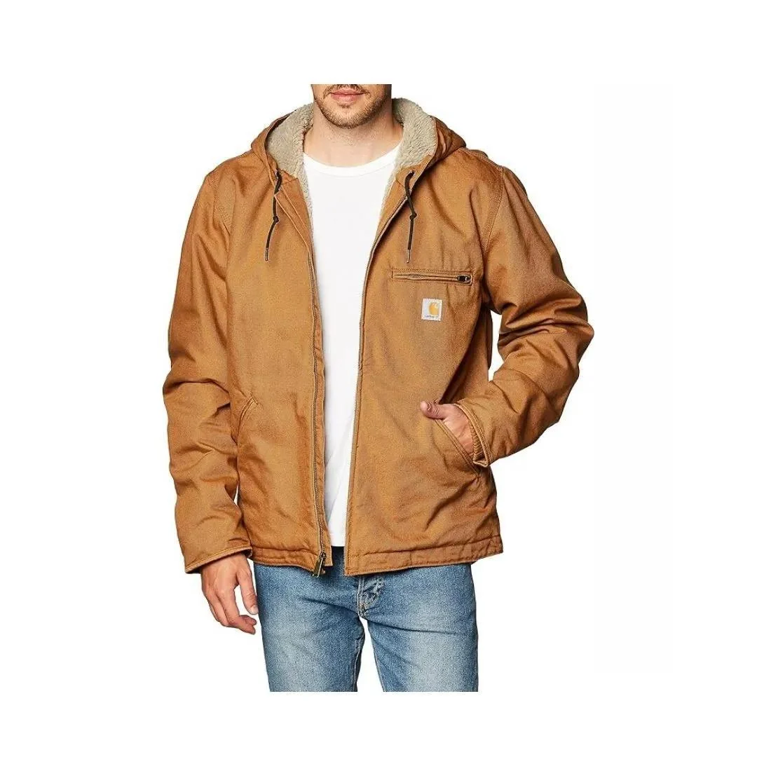 Carhartt Men’s Relaxed Fit Washed Duck Sherpa-Lined Jacket - Image 17