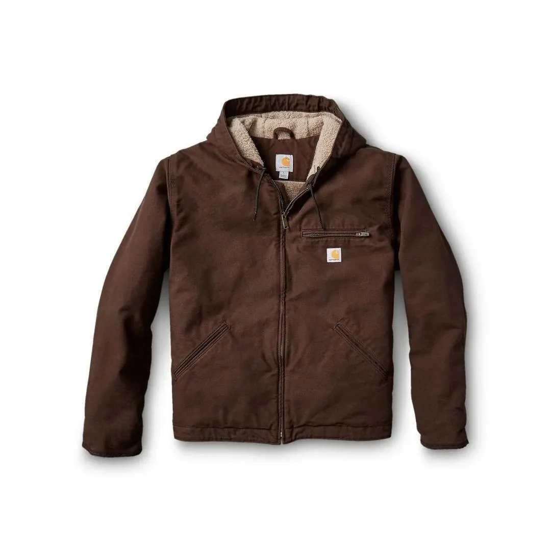 Carhartt Men’s Relaxed Fit Washed Duck Sherpa-Lined Jacket - Image 5