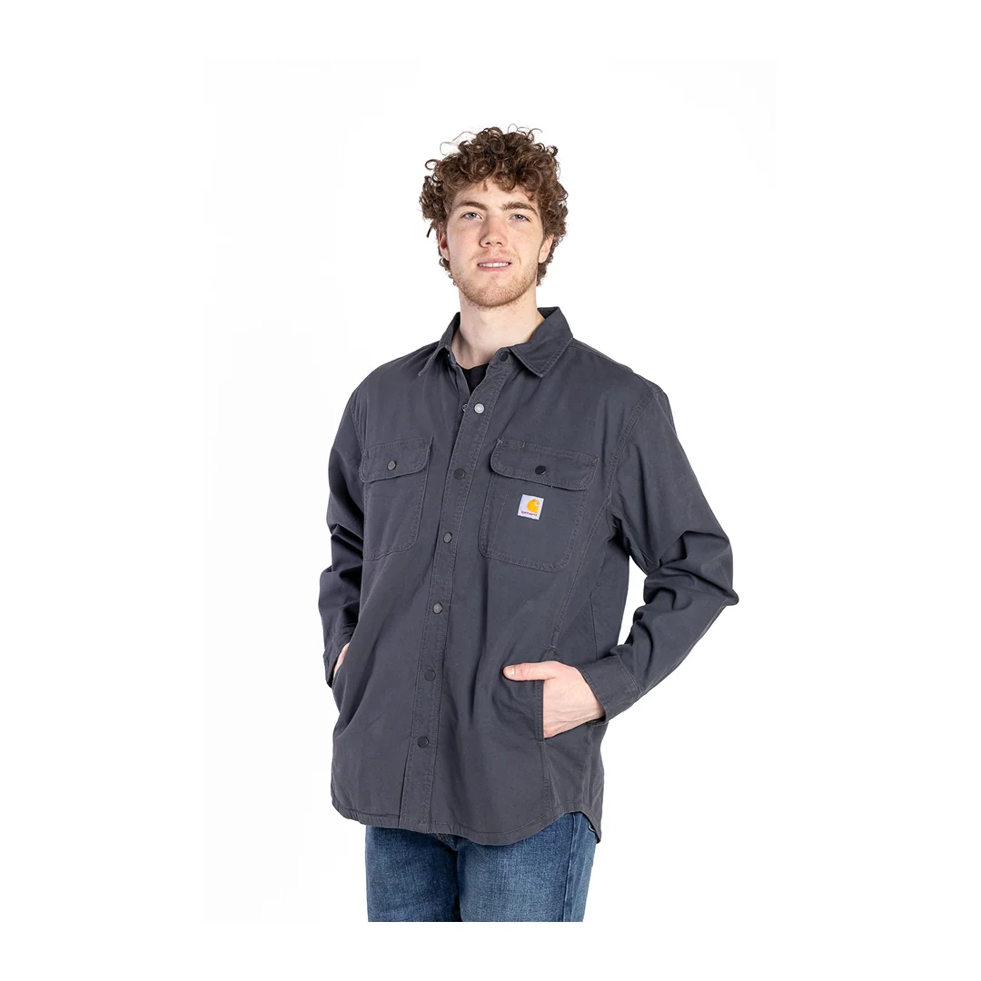 Carhartt Men’s Shirt Jacket Rugged Flex Relaxed Fit Canvas Fleece Lined - Image 5