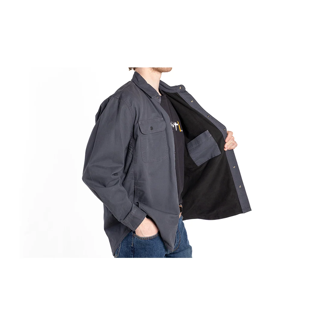 Carhartt Men’s Shirt Jacket Rugged Flex Relaxed Fit Canvas Fleece Lined - Image 6