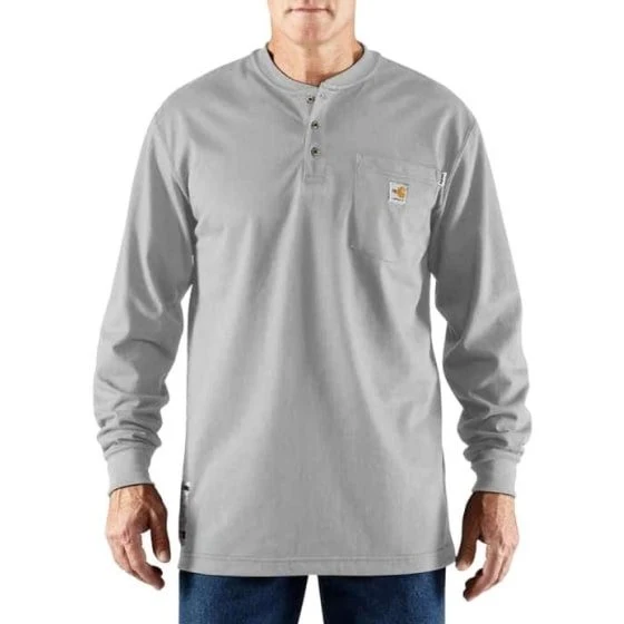Carhartt Men’s Shirt Flame Resistant Long Sleeve Henley
