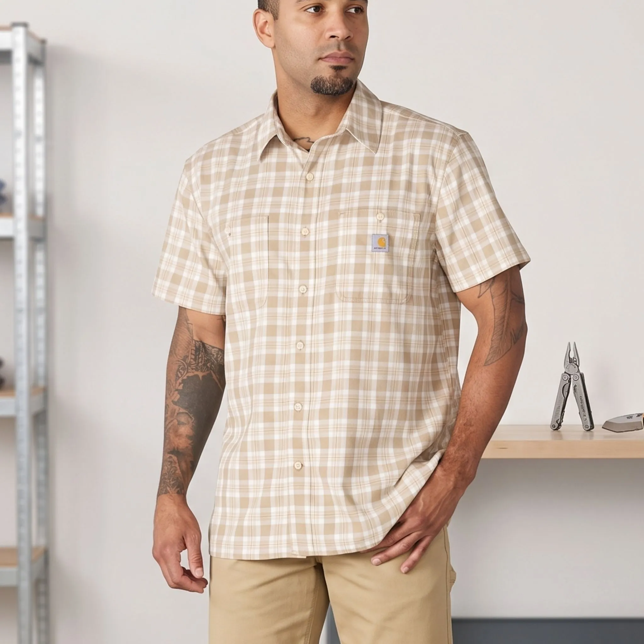 Carhartt Men's Bozeman Relaxed SS Plaid Shirt - Image 4