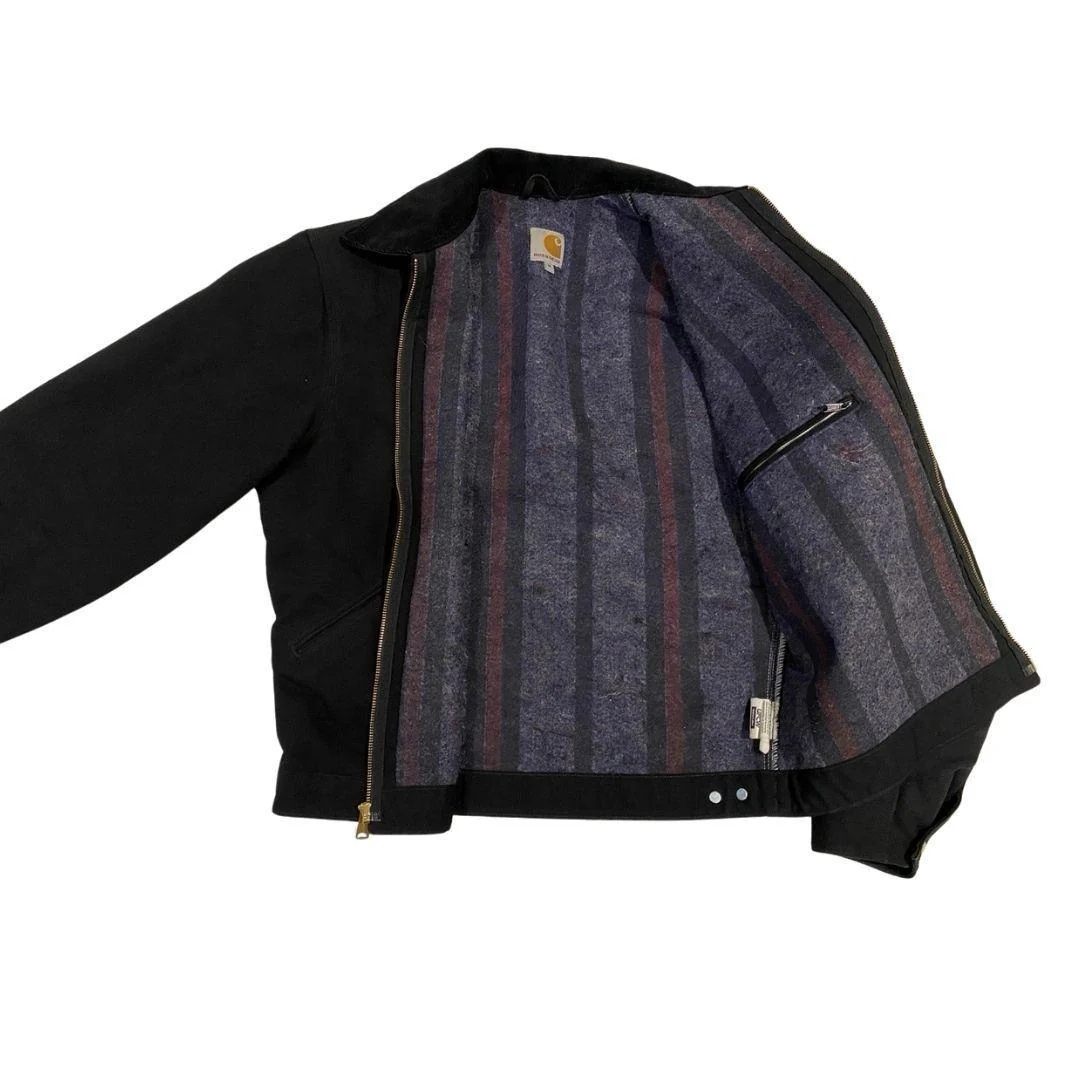Carhartt Men's Detroit Duck Blanket Lined Black Jacket - Image 4