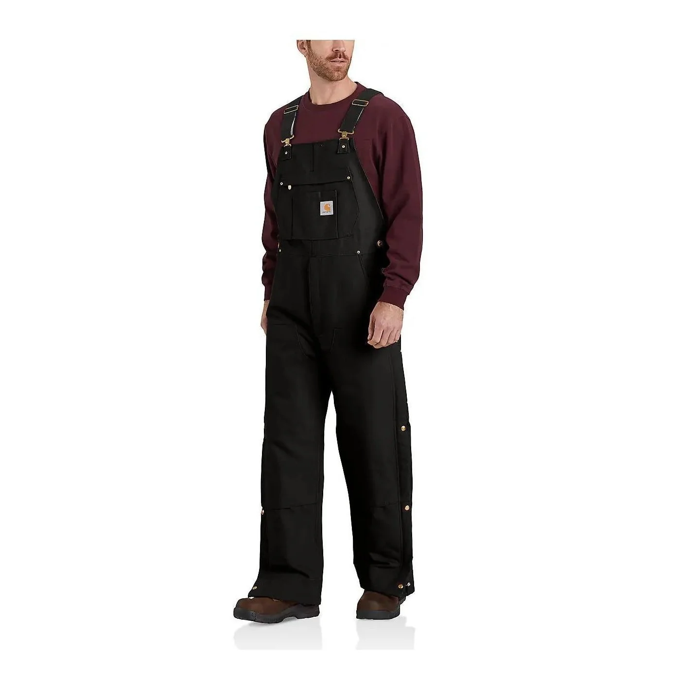 Carhartt Men's Loose Fit Firm Duck Insulated Bib-Overall 2 Warmer Rating 104393 - Image 18