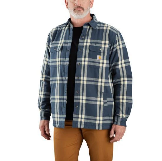Carhartt Men's Relaxed Fit Flannel Sherpa-Lined Jacket