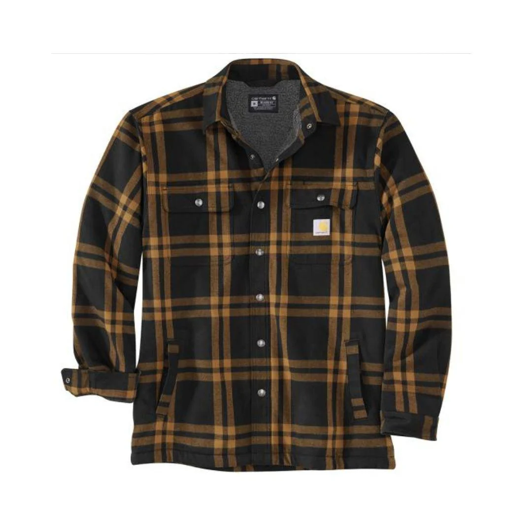 Carhartt Men's Relaxed Fit Flannel Sherpa-Lined Jacket - Image 32